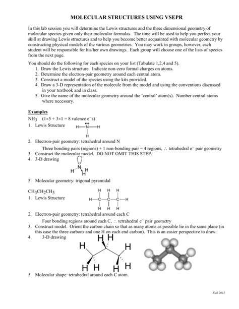 Lewis Structures And Vsepr