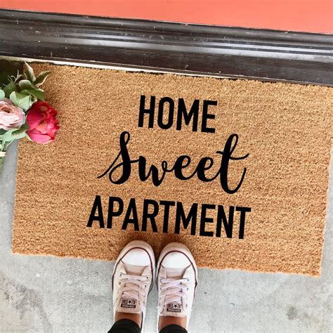 Home Sweet Apartment Doormat 18x30 Welcome Mat Etsy