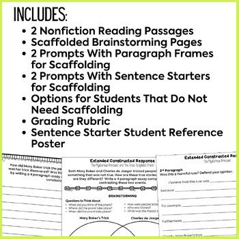 Extended Constructed Response Prompts Passages With Scaffolded Practice