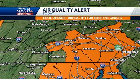 Code Orange Air Quality Alert In Effect For Parts Of Central Pa