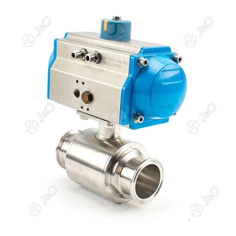 Sanitary Stainless Steel Pneumatic Actuator Tri Clamp Ball Valve China