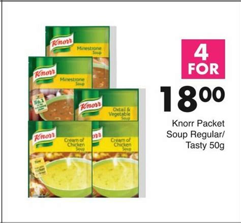 Knorr Packet Soup Regular Tasty 50g Offer At Save