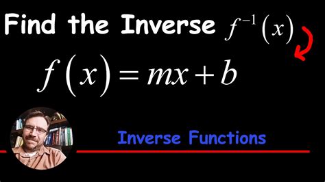 How To Find The Inverse Of Any Linear Function Youtube