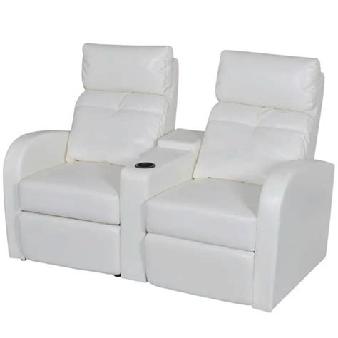 Affordable Variety / Home Theater Double Recliner Chair - White