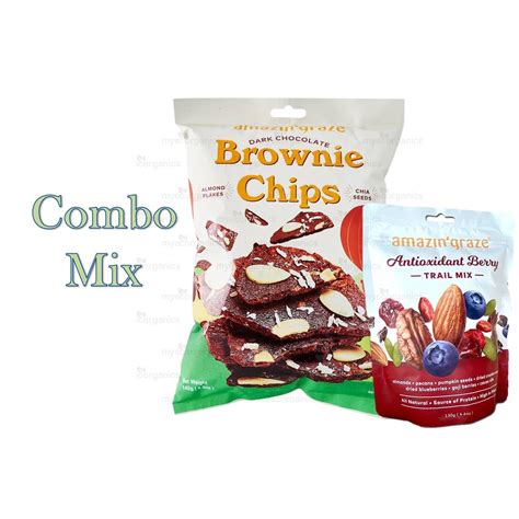 Combo Mix Amazin Graze Dark Chocolate Brownie Chips Gm