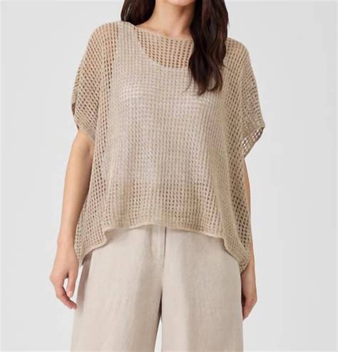 Buy Eileen Fisher Organic Line Delave Bateau Neck Top In Natural