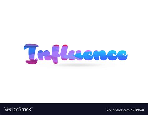 Influence Pink Blue Color Word Text Logo Icon Vector Image