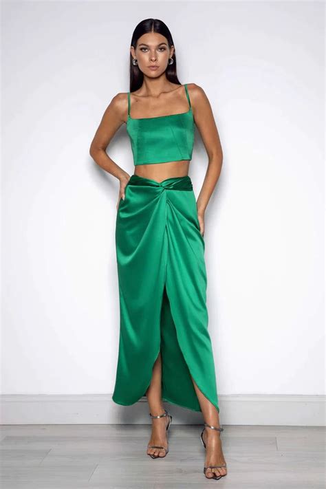 Elle Zeitoune Marcus Set Green In Skirt Fashion Two Piece