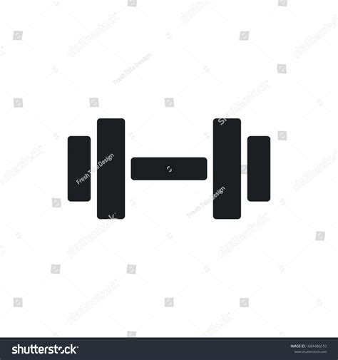 Dumbbell Icon Vector On White Background Stock Vector (Royalty Free) 1684486510 | Shutterstock