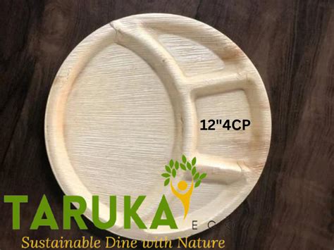 12 Inch 4CP Areca Leaf Round Disposable Plate At Rs 8 25 Piece Pakku