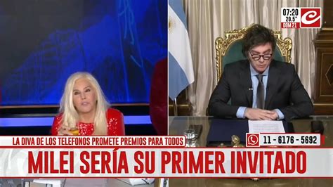 Susana Giménez vuelve a la televisión y Javier Milei sería su primer