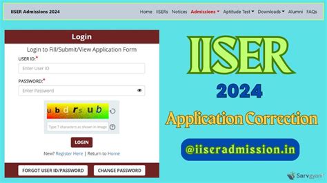 Iiser Application Correction Started Iiseradmission In Link Here