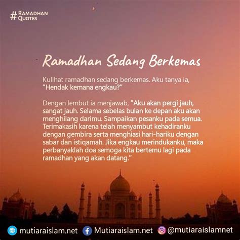 Ramadhan Sedang Berkemas Bepergian Kata Kata Kutipan Ramadhan