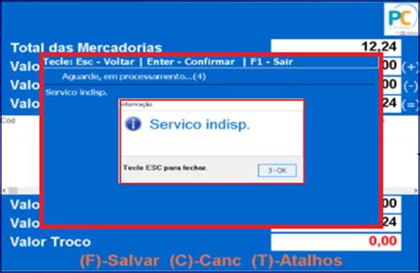 WINT O Que Fazer Quando Aparecer A Mensagem Servico Indisp Na Rotina