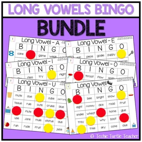 Phonics Games Long Vowel Sounds Bingo Bundle Decoding And Fluency