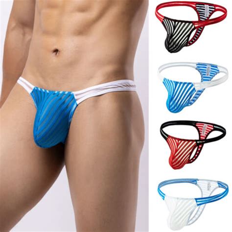 Mens Sexy G String Briefs Thong Bikini Underwear T Back Pouch Panties Swimwear Ebay