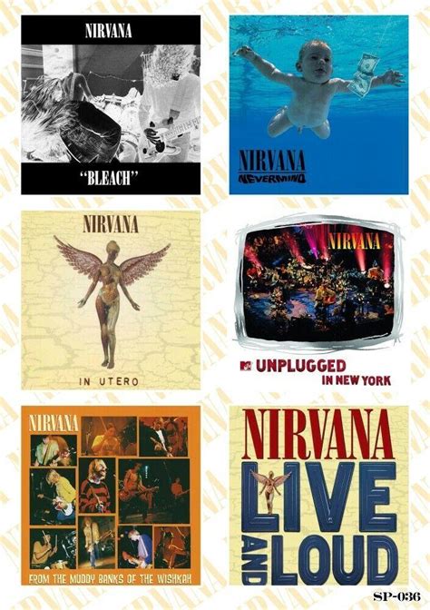 Nirvana Album Covers Stickers Pack Rock Music Band | #3886105650