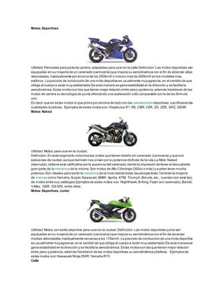 Motos Deportivas PDF Descarga Gratuita