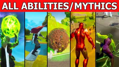 All Abilities Mythic Weapons In Fortnite Season 4 Dr Doom Ironman