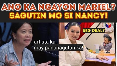 Sen Nancy Binay Binira Si Mariel Padilla Mariel Nanindigan Na Walang