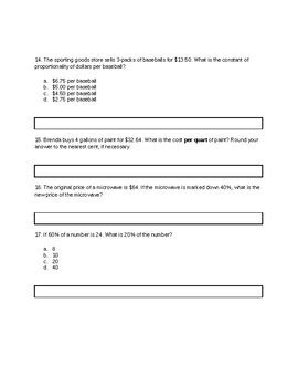 Th Grade Math Test Prep Sbac Parcc National Standards Year End