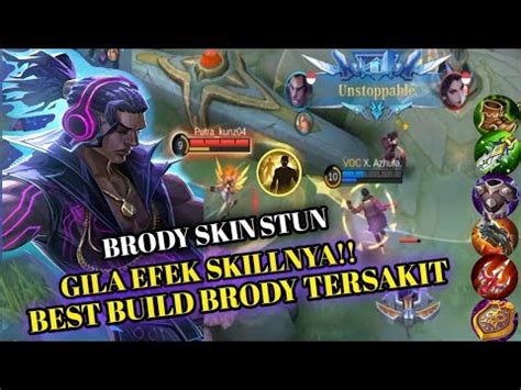 Gameplay Brody Skin STUN Winrate 80 Best Build Top 1 Global Tersakit