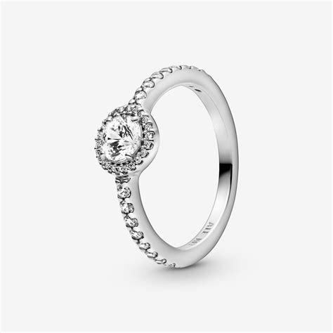 Classic Sparkle Halo Ring Sterling Silver Pandora Us