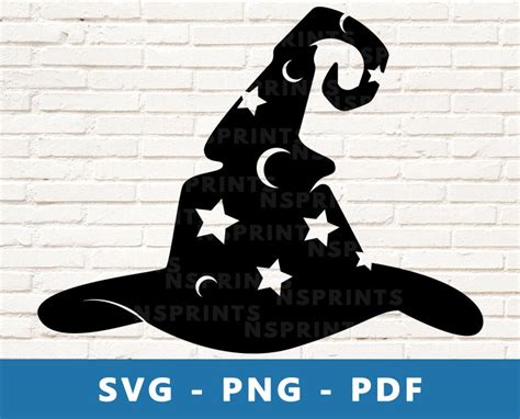 Wizard Hat Svg Wizard Hat Png Magician Hat Cut File Magic Etsy