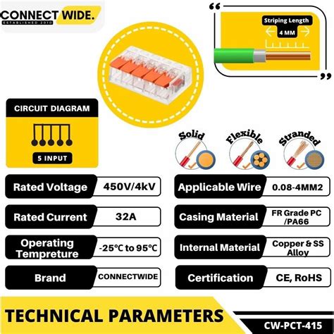 Cw Pct Compact Lever Wire Nut Connector Port Splicing Wire