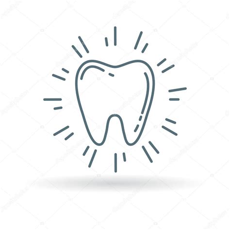 Healthy Glowing Tooth Icon Stock Vector By Themoderncanvas