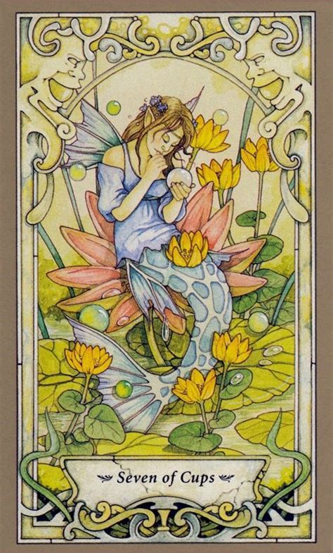 Of Cups Card From Mystic Faerie Tarot Deck Barbara Moore All Tarot