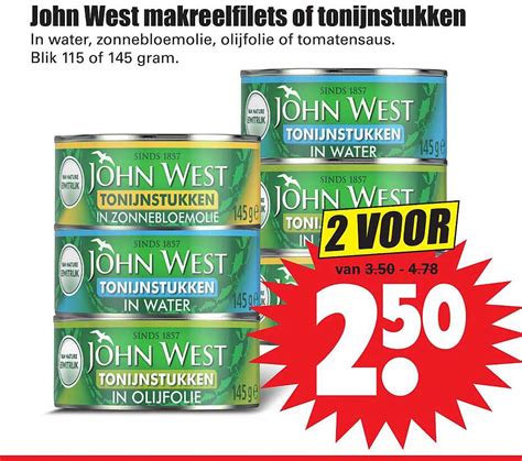 John West Makreelfilets Of Tonijnstukken Aanbieding Bij Dirk 1Folders Nl