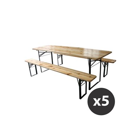 Ensemble Brasserie Table Et Bancs En Bois Cm Lot De Devis Sous H