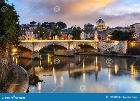 Roma city by night stock photo. Image of pietro, historic - 115539550