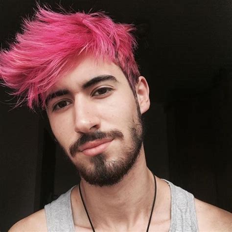 Pin By Rowan On Beards Pink Hair Guy Boys Colored Hair Men Hair Color