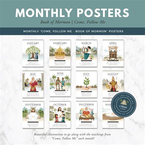 2020 Primary Book Of Mormon Monthly Posters The Red Headed Hostess