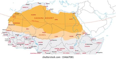 Sahara Desert Physical Map