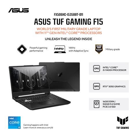 Jual Asus Tuf F Fx Hc I B T O Gaming Laptop I H Rtx