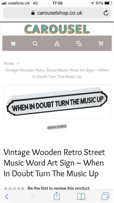 Vintage Wooden Retro Music Sign