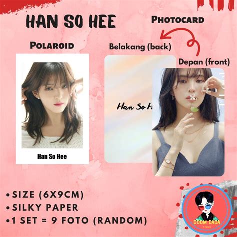 Jual ISI 9 PCS Polaroid Han So Hee Aktris Korea Photocard Han So