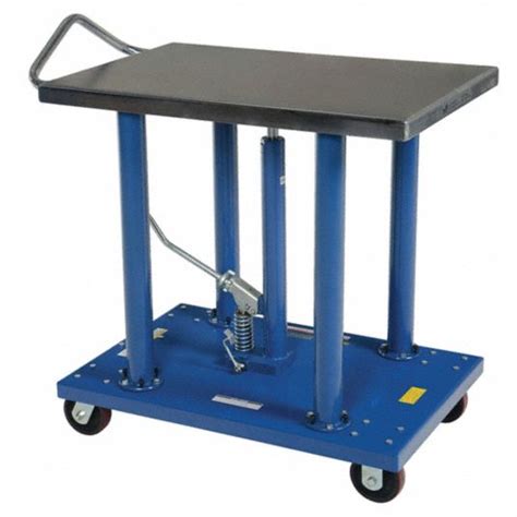 Grainger Approved Manual Mobile Post Lift Table 2000 Lb Load Capacity