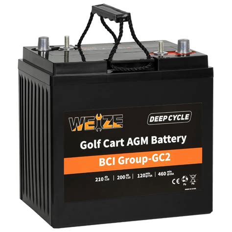 Weize 6v Golf Cart Battery 210ah Bci Group Gc2 Deep Cycle Agm Battery