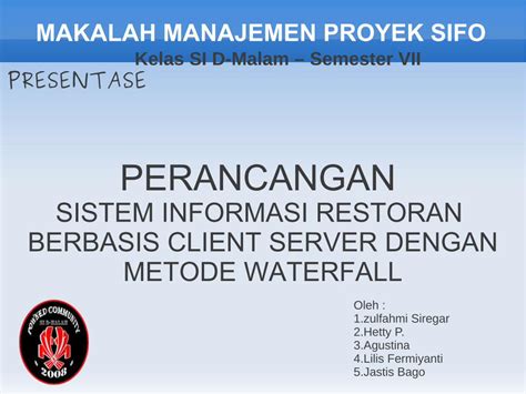 Pdf Makalah Manajemen Proyek Sifo Ilmukomputer Orgilmukomputer Org