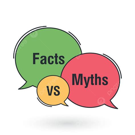 Myths Vs Facts Badge Concept Vector Illustration Fiction Misleading