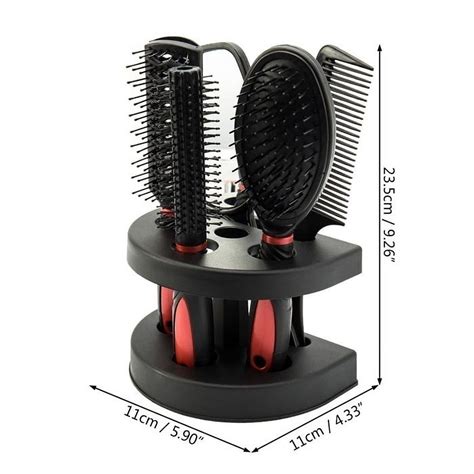 5pcs Hair Brush Comb Set With Shelf Hair Styling Tools Hairdressing