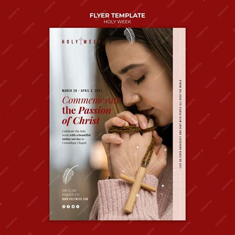 Free Psd Holy Week Flyer Template With Photo