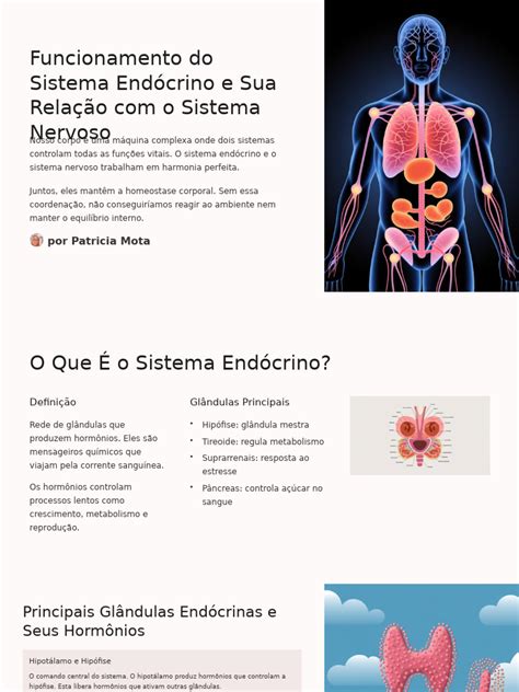 Sistema Endocrino O Que E - Sistema Endócrino e Nervoso: Interação e Funções | PDF | Sistema ...