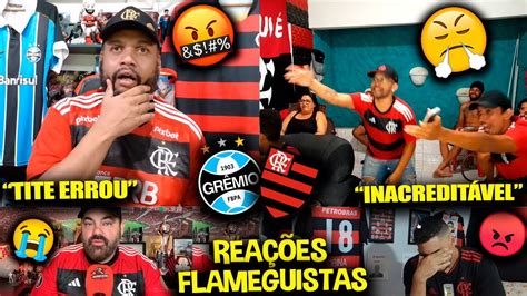 REAÇÕES dos FLAMENGUISTAS FURIOSOS a DERROTA GRÊMIO 3X2 FLAMENGO