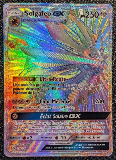 Carte PokÉmon Solgaleo Gx 155149 Soleil Et Lune Fr Eur 2500 Picclick Fr