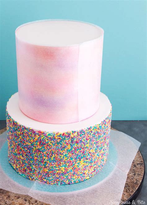 Sprinkle Cake Tutorial A Step By Step Guide To Applying Sprinkles To